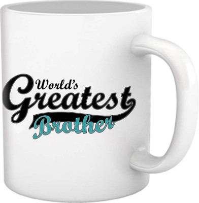 

ME&YOU Gifts On Birthday Anniversary For Bro; World's Greatest Brother (IDuplicate149) Printed Ceramic Mug(325 ml), Multicolor