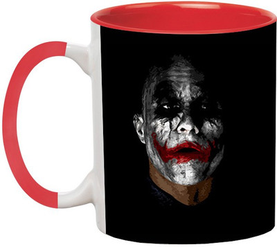 

Ashvah Joker 1425 Ceramic Mug(350 ml), Red