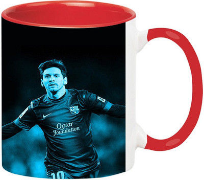 

Ashvah Lionel Messi 1466 Ceramic Mug(350 ml), Red