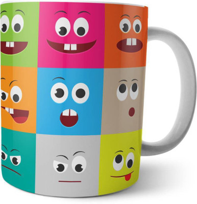 

ME&YOU Gifts On Birthday For Kids Children Brother sister; Smiley (IDuplicate51) Printed Ceramic Mug(325 ml), Multicolor