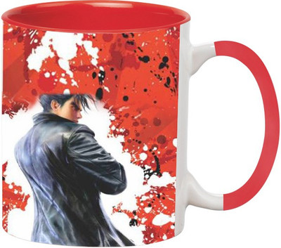 Ashvah Tekken Game Ceramic Mug(350 ml), Red