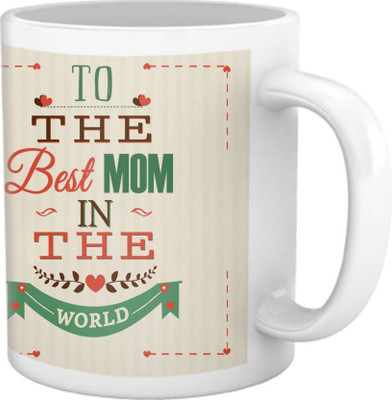 

ME&YOU Gift for Mother Mum On Mother's Day Anniversary Birthday; To The Best Mom In The world (IDuplicate132) Printed Ceramic Mug(325 ml), Multicolor