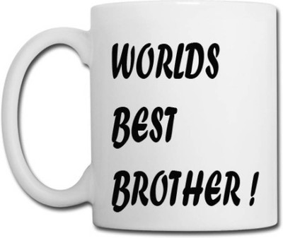 

ME&YOU Gifts On Birthday Anniversary For Bro; World's Best Brother (IDuplicate118) Printed Ceramic Mug(325 ml), Multicolor