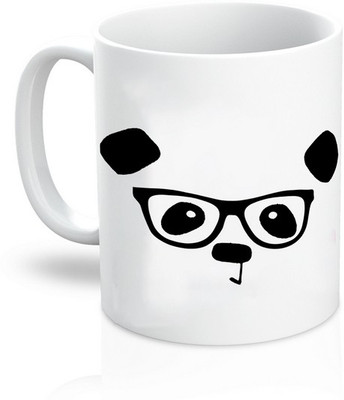 

TheDesignWiz Panda Ceramic Mug(325 ml), Black;white