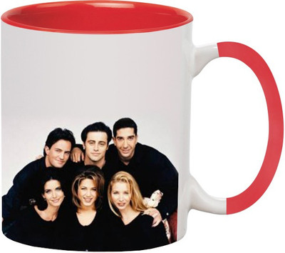 Ashvah Best Friend Ceramic Mug(350 ml), Red