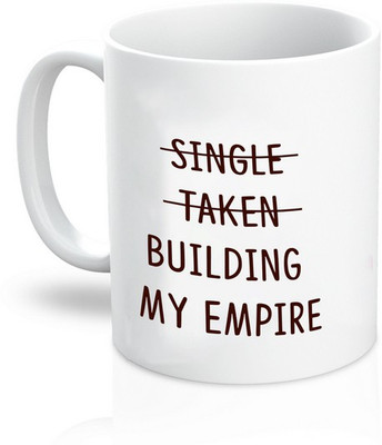 

TheDesignWiz Status Ceramic Mug(325 ml), Brown;white