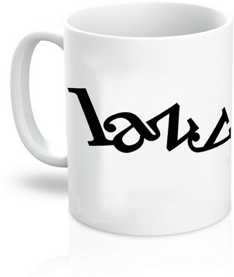 

TheDesignWiz lazy Ceramic Mug(325 ml), Black;white