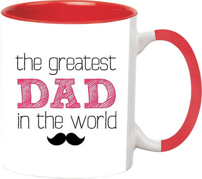 

Ashvah Happy Father's Day 1382 Ceramic Mug(350 ml), Red