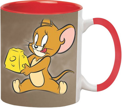 

Ashvah Jerry Cartoon Ceramic Mug(350 ml), Red