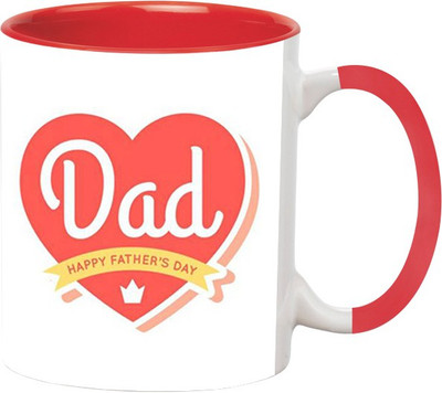 

Ashvah The Best Father In The World Ceramic Mug(350 ml), Red