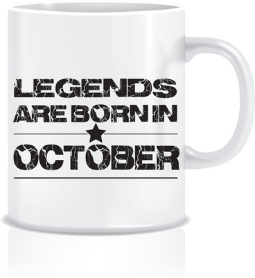 

Everyday Desire Legends are Born in October ED217 Ceramic Mug(300 ml), Multicolor