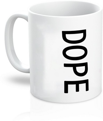 

TheDesignWiz DOPE Ceramic Mug(325 ml), Black;white