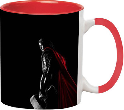 

Ashvah Thor Ceramic Mug(350 ml), Red