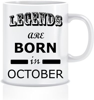 

Everyday Desire Legends are Born in October ED216 Ceramic Mug(300 ml), Multicolor