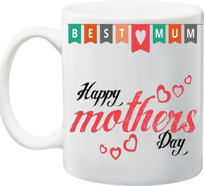 

ME&YOU Gift for Mother Mom On Mother's Day; Best Mum (IDuplicate13) Printed Ceramic Mug(325 ml), Multicolor