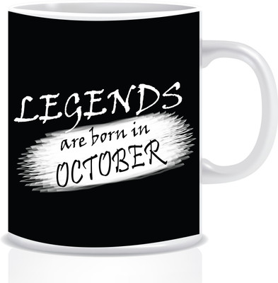 

Everyday Desire Legends are Born in October ED215 Ceramic Mug(300 ml), Multicolor