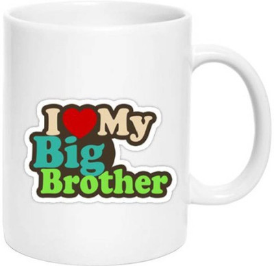 

ME&YOU Gifts On Birthday Anniversary For Bro; I Love My Big Brother (IDuplicate117) Printed Ceramic Mug(325 ml), Multicolor