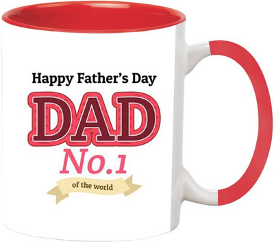 

Ashvah Happy Father's Day 1380 Ceramic Mug(350 ml), Red