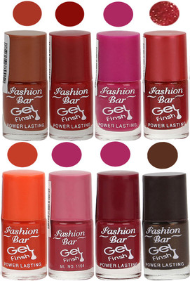 

Fashion Bar Nail Polish Gift Combo Set Nude(Pack of 8)