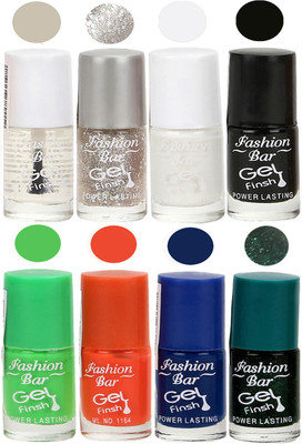 

Fashion Bar Nail Polish Gift Combo Set Grey(Pack of 8)