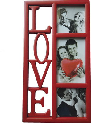 

ME Decor Generic Photo Frame(Red, 3 Photos)