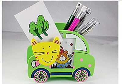 

tako bell Colorful Wooden Car Design Stationary Stand Photo Frame Office Set(Multicolor)