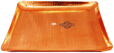 

IndianArtVilla Copper Square Tray - 12" Inch Length Tray