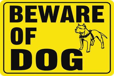 

RadhaKripa beware of dog poster1 Paper Print(18 inch X 12 inch, Rolled)