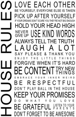 

hause rules poster Paper Print(18 inch X 12 inch, Rolled)