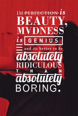 

beauty madnes poster Paper Print(18 inch X 12 inch, Rolled)