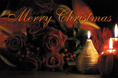 

merry christmas roses Poster Paper Print(18 inch X 12 inch, Rolled)