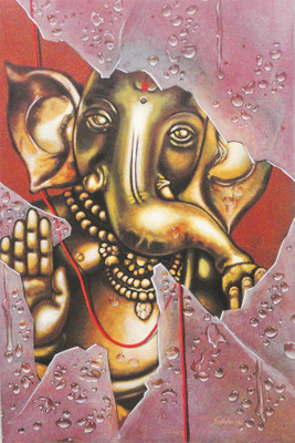 

Shubh Ganesh Poster Paper Print(18 inch X 12 inch, Rolled)