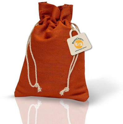 

Handcraft Juco Plain Gift Pouch Pouch(Orange)