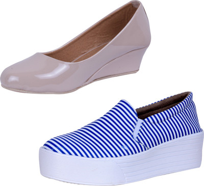 

IndiWeaves Sneakers For Women(White, White, Blue