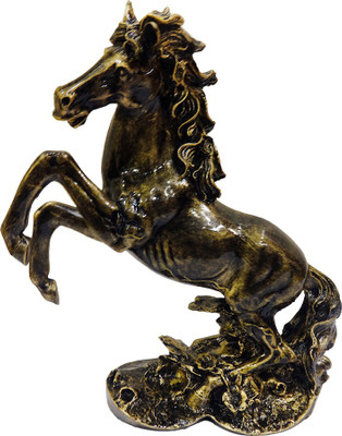 

FABZONE Antique Finish Fengshui Horse Victory Home room décor Statue Diwali Decorative Showpiece Figurine - Home / Office Decorative Showpiece - 30 cm(Polyresin, Green)