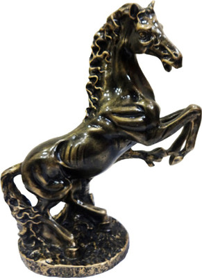 

FABZONE Antique Finish Fengshui Horse Victory Home room décor Statue Diwali Decorative Showpiece Figurine - Home / Office Decorative Showpiece - 36 cm(Polyresin, Green)