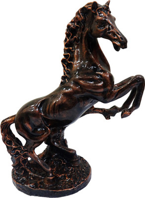 

FABZONE Antique Finish Fengshui Horse Victory Home room décor Statue Diwali Decorative Showpiece Figurine - Home / Office Decorative Showpiece - 36 cm(Polyresin, Copper)