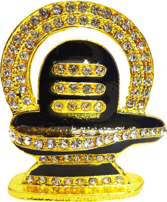 

FABZONE Gold Plated With Stone Finish Lord Shiva Shanker Shivling Statue Hindu God Bholenath Sign Sculputer Handicraft Idol Shivratari,Diwali Decorative Spiritual Puja Vastu Car Dashboard Figurine - Religious Pooja Gift Item & Murti for Mandir / Temple / 