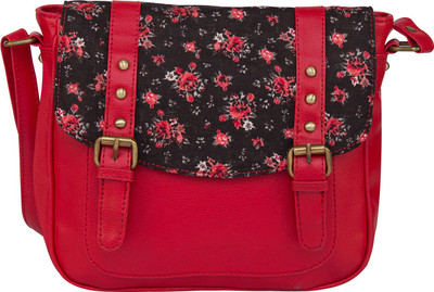 

Bagsy Malone Women Casual Red PU Sling Bag