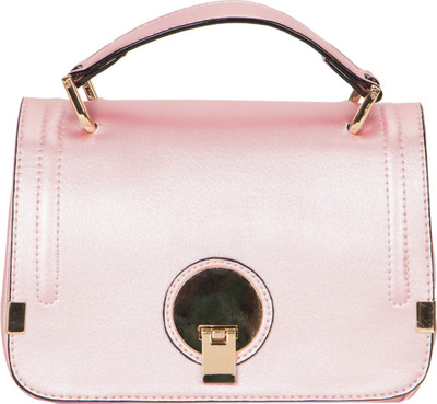 

VELINA Girls Casual Pink Leatherette Sling Bag