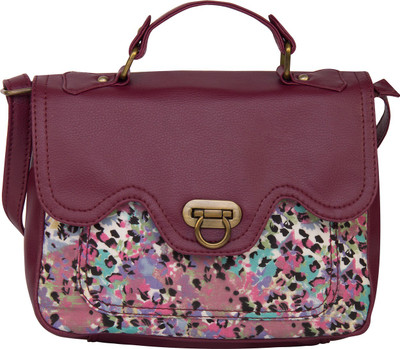 

Bagsy Malone Women Casual Maroon PU Sling Bag