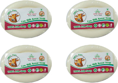 

AryanShakti Cow Milk Kesar Soap(300 g, Pack of 4)
