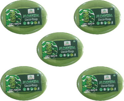 

AryanShakti Aloevera Neem Soap | 100% natural(375 g, Pack of 5)