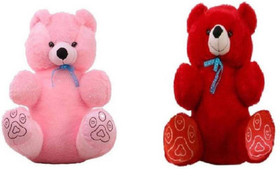 

Samayra Toys Combo of Pink and Red Teddy bear 2 Feet - 60 cm(Red, Pink), Pink;red