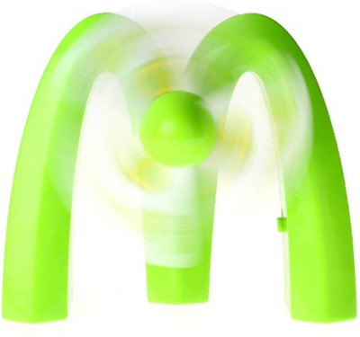 Oxza Artistic M Shape Mini USB Fan(Green)