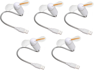 

Oxza Set of 5 USB Message Fan Premium Led Light(White)