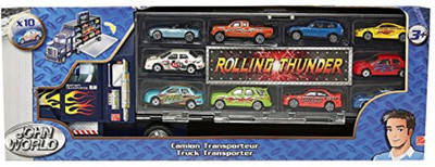 

Hamleys Truck Transporter with 10 Cars,(Multicolor)
