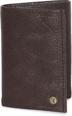 

V Dot Men Brown Genuine Leather Wallet(9 Card Slots)
