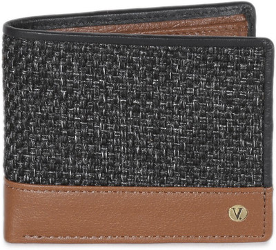 

V Dot Men Casual Multicolor Genuine Leather Wallet(4 Card Slots), Black