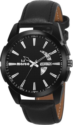 MARCO DAY N DATE MR-GR 6041 BLK BLK Watch  - For Men   Watches  (Marco)